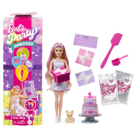 BARBIE Party Unboxed Reveal sünnipäeva üllatusnukk, JFG70 