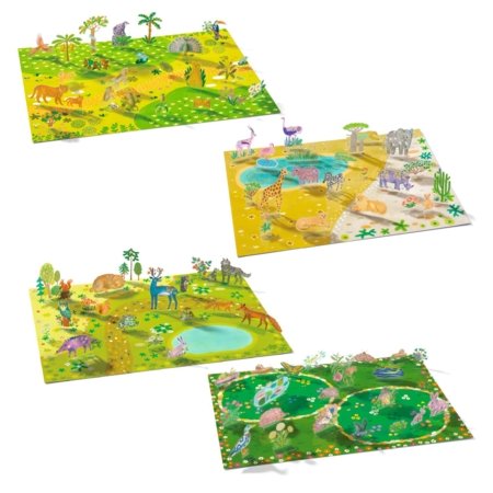 DJECO loovuskomplekt Lift-up Stickers – Loomad, DJ00044 