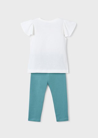 MAYORAL lühikeste varrukatega t-särk + retuusid, mint, 3.724-86, 140 cm 