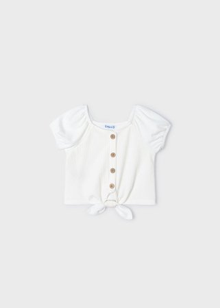 MAYORAL lühikeste varrukatega t-särk 6G, natural, 3086-32 