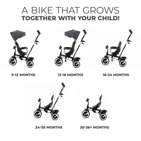 KINDERCRAFT kolmerattaline ASTON 2 Plus, hall, KRASTO02GRYPL00 