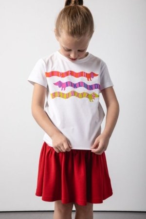COCCODRILLO t-särk ACADEMY GIRL KIDS, valge, cm 
