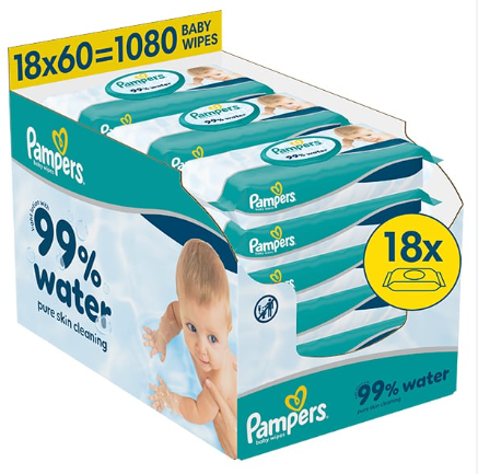 PAMPERS niisked salvrätikud Wipes Aqua, 60x18 vnt., 80871792 