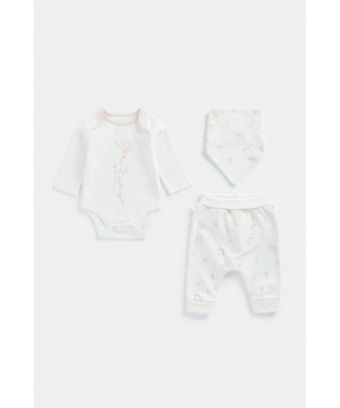 MOTHERCARE pikkade varrukatega bodi, siputuspüksid, rinnatükk, FB324 