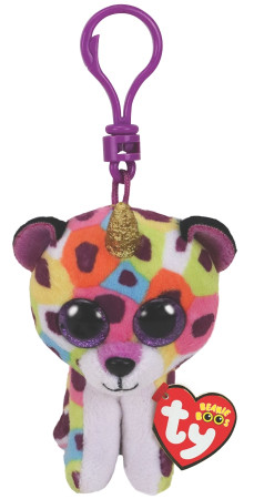 TY Beanie Boos pehme vikerkaare leopardi võtmehoidja GISELLE 9cm, TY35229 TY35229