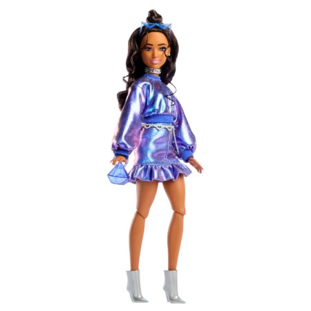 BARBIE Deluxe Fashionistas – läikivlillas seelikus, JFP42 