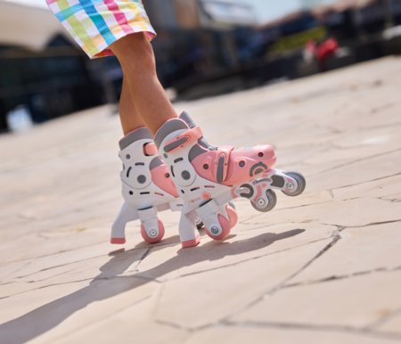 GLOBBER rulluisud Learning Skates 2 in 1, suurus 26–29, pastellroosad, 780-210 