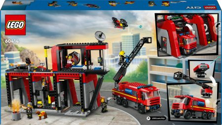 60414 LEGO® City Tuletõrjedepoo Koos Tuletõrjeautoga 