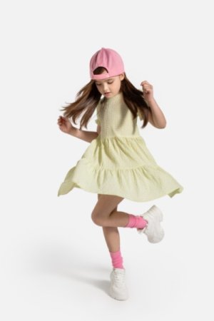 COCCODRILLO lühikeste varrukatega kleit HAPPY RETRO GIRL KIDS, multicoloured, WC4128203HGK-022-122, 122 cm 
