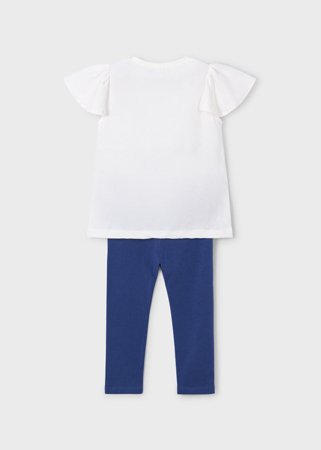 MAYORAL lühikeste varrukatega t-särk + retuusid, porcelain, 3.724-88, 128  cm 