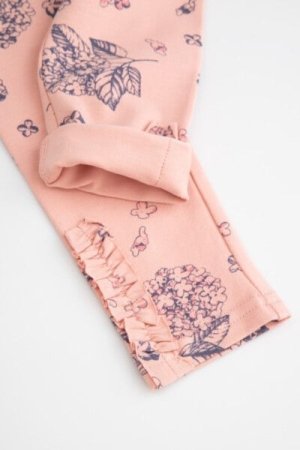 COCCODRILLO leggings FLOWERS GIRL NEWBORN, powder pink, ZC4122101FGN-033-086, 86 cm 