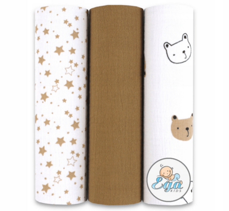 EGAKIDS musliinist mähkmete komplekt, 60/80, 3tk., 190 
