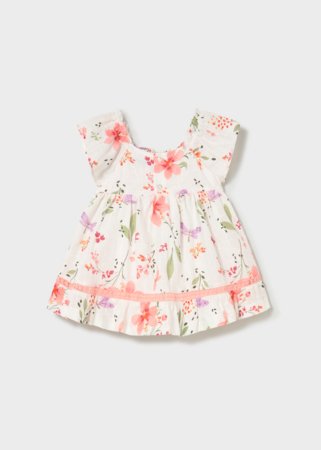 MAYORAL varrukateta kleit, blossom, 1.992-96, 98  cm 