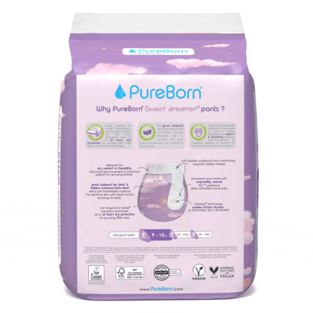 PUREBORN mähkmed, 5 suurus, 12-17 kg, 20 tk. 