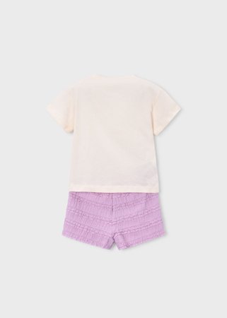 MAYORAL lühikeste varrukatega t-särk +lühikesed püksid, lilac, 3.231-76, 134  cm 