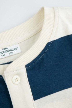 COCCODRILLO short sleeved t-shirt ACADEMY BOY JUNIOR, sinised, ZC4143201ABJ-014-152, 152 cm 