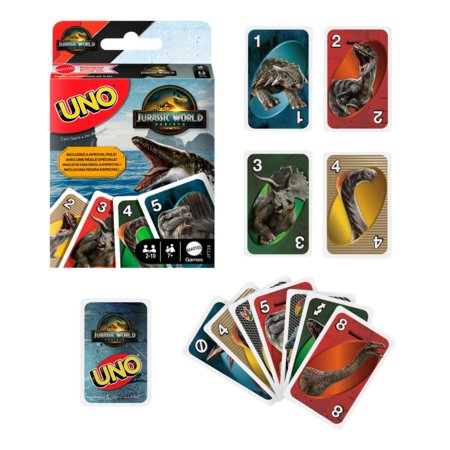 MATTEL GAMES UNO kaardid Jurassic World 4, JFT28 