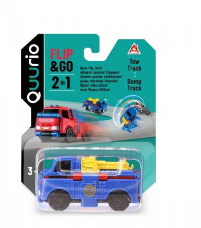 QUURIO FLIP AND GO 2-in-1 ehitussõiduks Tow Truck & Dump truck, EU463875-01 EU463875-01