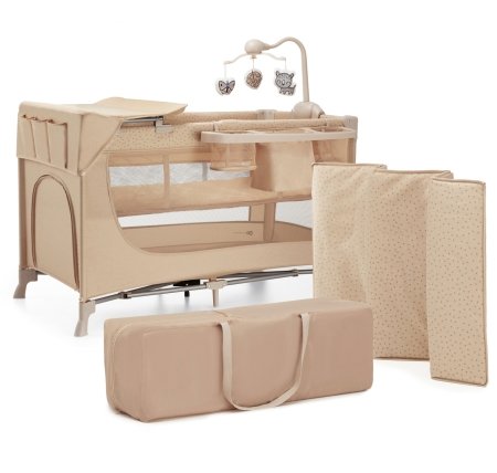 KINDERKRAFT reisivoodi koos tarvikutega JOY 2 beige AC, KLJOY02BEG000AC 