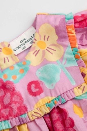 COCCODRILLO lühikeste varrukatega kleit MAXITROPIC GIRL NEWBORN, värv, WC5128201MGN-022-086, 86 cm 
