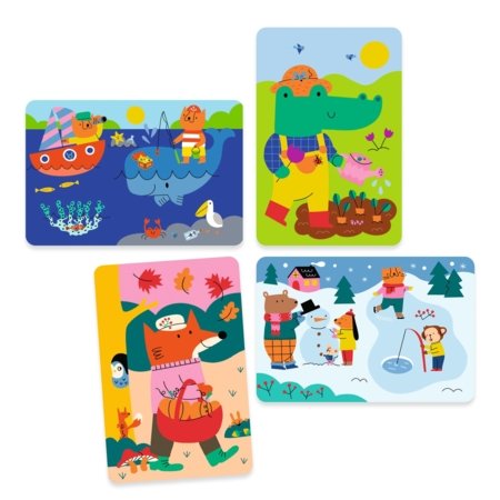 DJECO vee abil värvimise komplekt Magic Colouring – 4 Seasons, DJ09076