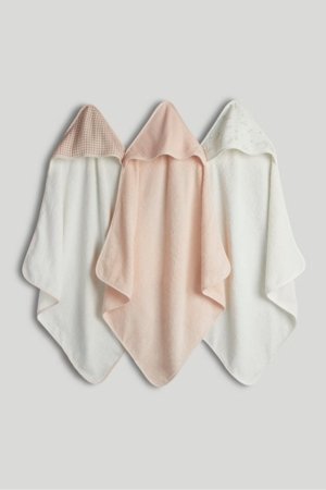 MOTHERCARE beebirätik, 3 tk., roosa, AU87701, 75x75 cm 