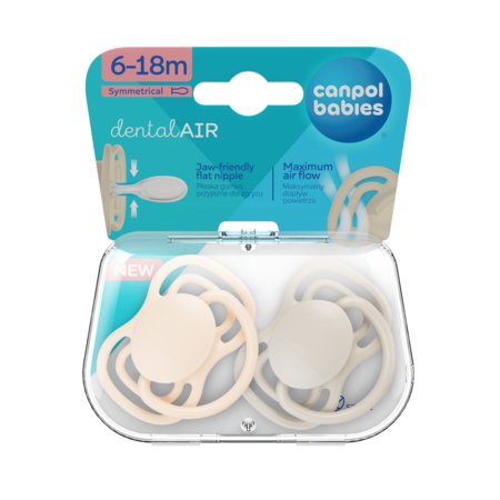 CANPOL BABIES silikoonist sümmeetrilised lutid NUDE, Creme, 6-18m,  2 tk.,  23/229_cre 
