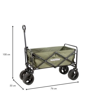 BABYTROLD kokkupandav turismikäru, Olive, 13-15OL 