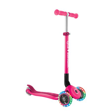 GLOBBER tõukeratas Primo Foldable Lights, roosa, 432-110-3 