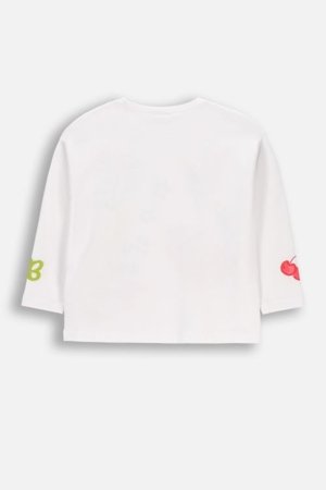 COCCODRILLO pikkade varrukatega t-särk, valged, cm 