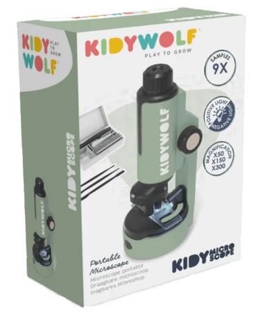KIDYWOLF kaasaskantav mikroskoop KIDYMICROSCOPE, KIDYMICROSCOPE-GR 
