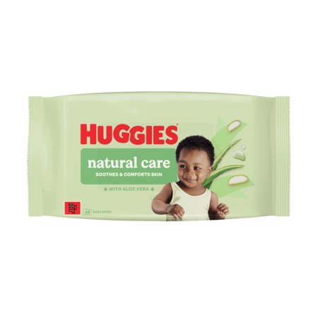 HUGGIES niisked salvrätikud NATURAL CARE PLASTIC FREE, 48 tk., 2430940 