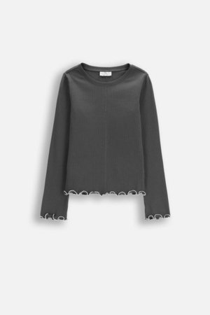 COCCODRILLO pikkade varrukatega t-särk, hallid, cm 