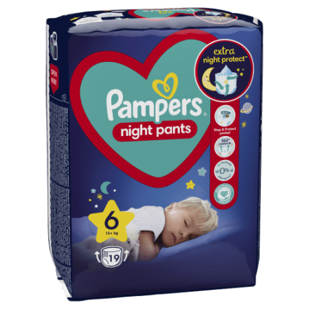 PAMPERS Mähkmepüksid Night Monthly 6 suurus, 4x19, 76 tk, 81758421MP 