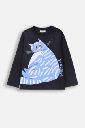 COCCODRILLO t-shirt LICENCE BOY KOCIA SZAJKA, tumesinised, ZC4143101LBK-015-134, 134 cm 