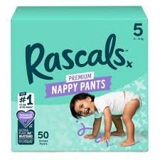 RASCALS püksmähkmed, 5 suurus, 13-18 kg., 50 tk.  