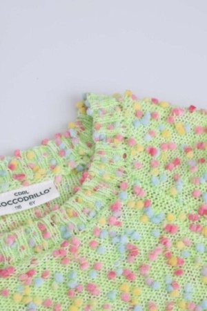 COCCODRILLO sweater CARTOONS GIRL KIDS, roheline, ZC4172101CGK-011-122, 122 cm 