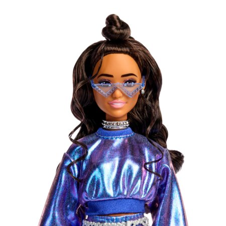 BARBIE Deluxe Fashionistas – läikivlillas seelikus, JFP42 
