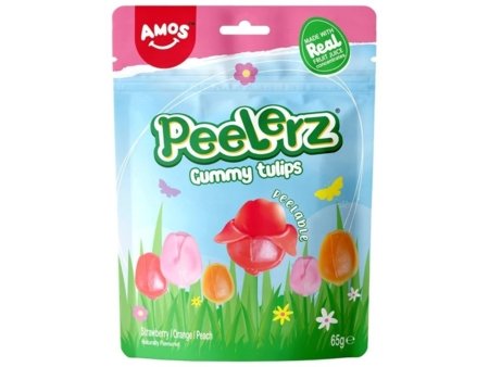 AMOS kummikommid PEELERZ, Tulips, 65 g. 
