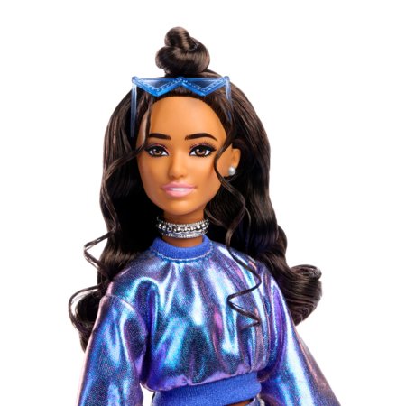 BARBIE Deluxe Fashionistas – läikivlillas seelikus, JFP42 