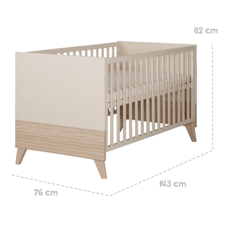 ROBA muudetav voodi SINDEY, 70x140 cm, Cashmere/Oak, 1911879 