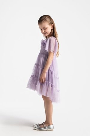 COCCODRILLO lühikeste varrukatega kleit ELEGANT JUNIOR GIRL, lilla, WC5128209EJG-016-164, 164 cm 