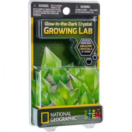 NATIONAL GEOGRAPHIC komplekt Carded Crystal Grow Glow in the Dark, NGCRYSTALGIDCRD NGCRYSTALGIDCRD