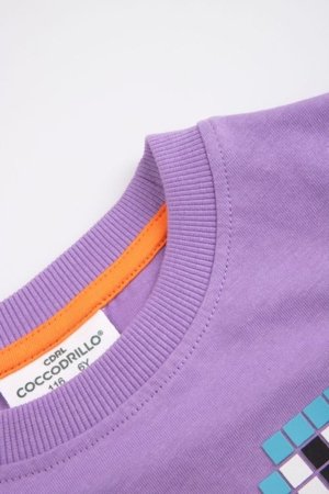 COCCODRILLO lühikeste varrukatega t-särk, lillad, WC6143207MBK-016-116, 116 cm 