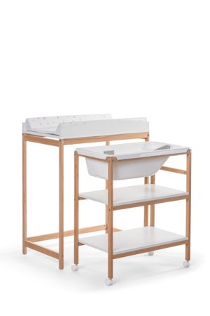 OKBABY puidust mähkimislaud koos vanni ja mähkimisalusega, 39330100 