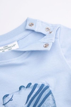 COCCODRILLO pikkade varrukatega beež särk SAGE TIME BOY NEWBORN, sinine, WC5112202SBN-014-080, 80 cm 