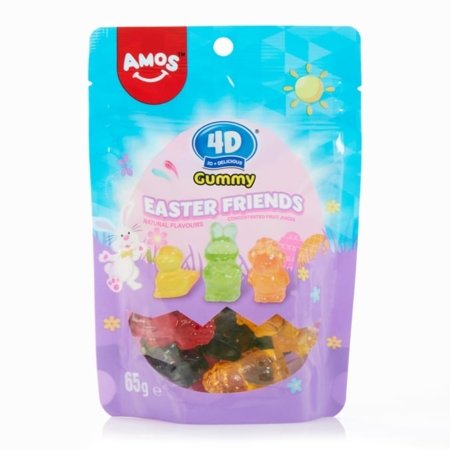 AMOS kummikommid 4D, Easter friends, 65 g. 