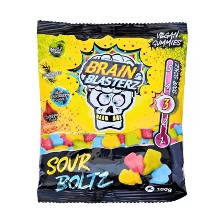BRAIN BLASTERZ kummikommid SOUR BOLTZ, 100 g., BBB0059 
