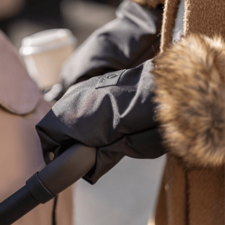 LIONELO kaheosalised kindad käru jaoks, Black, LO-HANDMUFF 