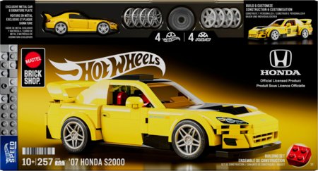 MATTEL BRICK SHOP HOT WHEELS 1:32 Honda S2000 ehituskomplekt, JFR88 